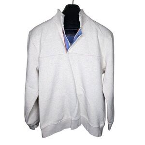 Orvis Long Sleeve Quarter Zip Pullover Sweatshirt Mens Size M Gray